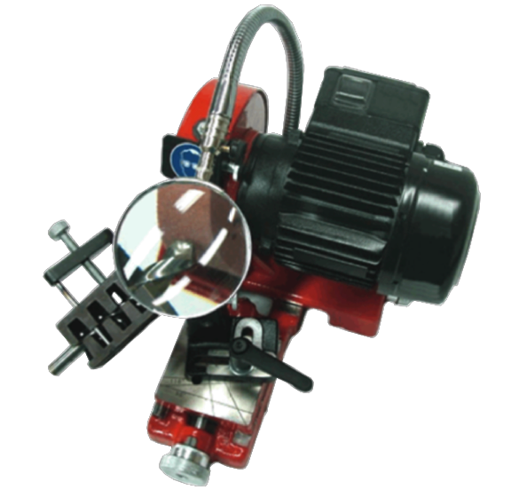 The ELITE B 20 drills grinding machine equipes a magnifying glass for precision work